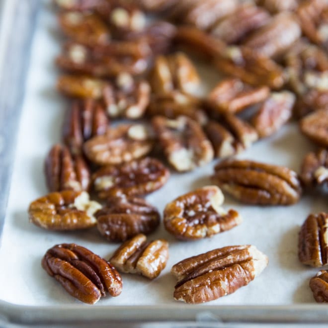 Pecans on a tray